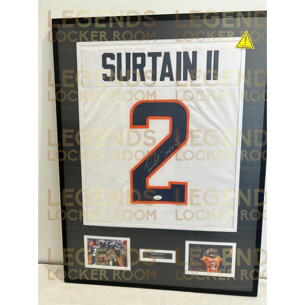 Framed Patrick Surtain II Autographed Jersey (With Certificate of Authenticity)